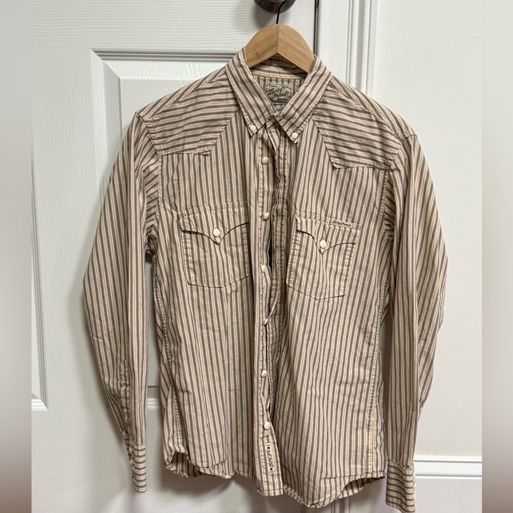 Lucky Brand Striped Medium Western Shirt